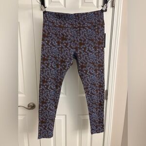 Wild Fable Leggings with Brown and Blue Floral Design
